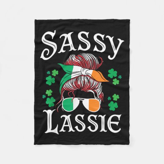 Sy Lie St. Patrick's Day Klaver  Fleece Deken (Voorkant)