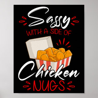 Sy Met Een Kant Van Kip Nuggies Eten Liefhebbers S Poster