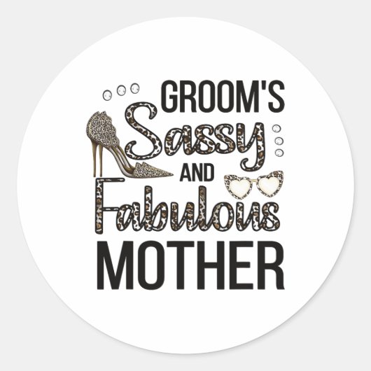 Sy moeder van de bruidegom Douche bruidegom's moed Ronde Sticker (Voorkant)