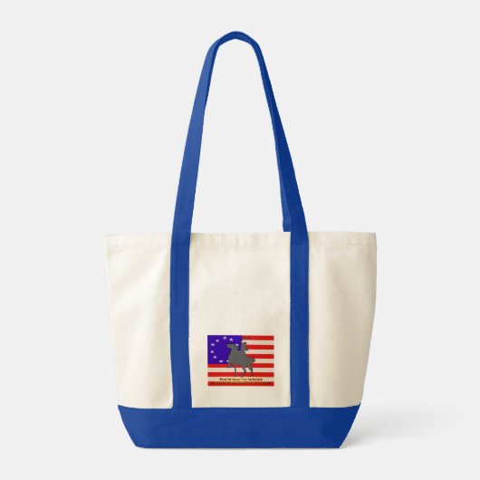 Sybil Ludington die de Patriotten wakker maakt Tote Bag (Achterkant)