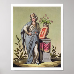 Sybil of Cumae, No. 16 uit 'Antiek Rome', engrav Poster