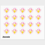 Sybille Ski - Roze Ronde Sticker (Vel)