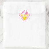 Sybille Ski - Roze Ronde Sticker (Tas)