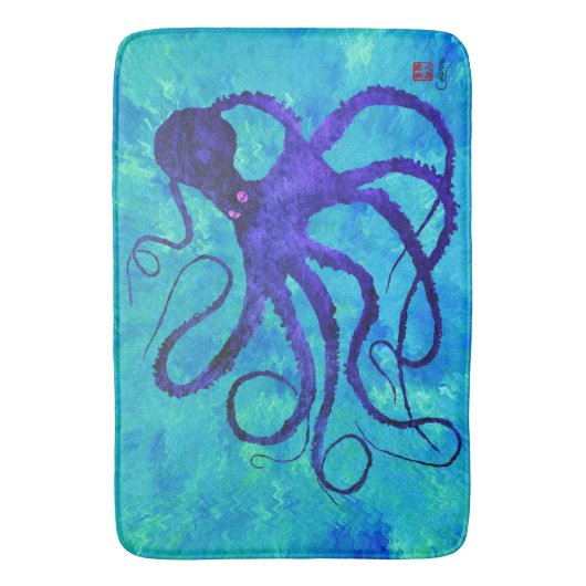 Sybille's Octopus - Grote Bath Mat (Voorkant Verticaal)
