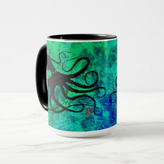 Sybille's Octopus, Hope, 15 oz. Combinatie-Mok Mok (Voorkant links)