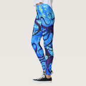 Sybille's octopus on Blue - Leggings (Links)