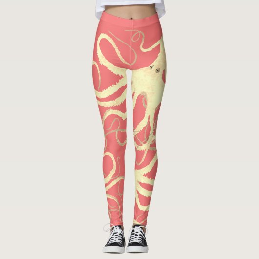 Sybille's Octopus op uw kleur - Leggings (Voorkant)
