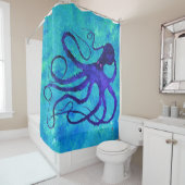 Sybille's Octopus - Shower Curtain Douchegordijn (In situ)