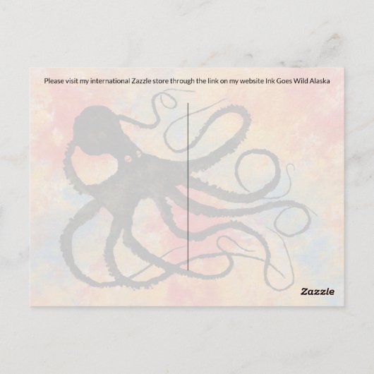 Sybille's Postcrossing Octopus - Briefkaart (Achterkant)