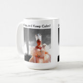 Sybil's 'Drink omhoog'...en de "Keep Calm"-Mok. Koffiemok (Voorkant links)