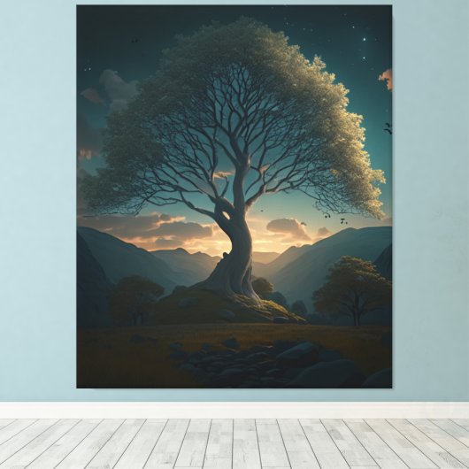 Sycamore Gap Canvas Afdruk (Insitu (Houten vloer))