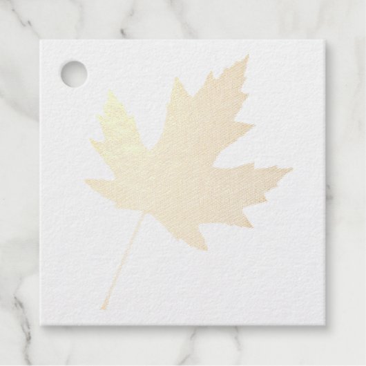 Sycamore Leaf Folie Favor Label (Voorkant)