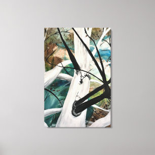 Sycamore-structuur Canvas Afdruk