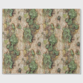 Sycamore Tree Bark Moss Lichen Cadeaupapier (Vlak)