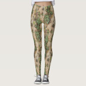 Sycamore Tree Bark Moss Lichen Leggings (Voorkant)