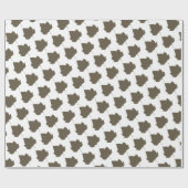 Sycamore Tree Brown Leaf Pattern Cadeaupapier (Vlak)