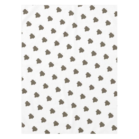 Sycamore Tree Brown Leaf Pattern Tafelkleed (Voorkant)