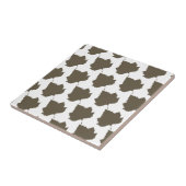 Sycamore Tree Brown Leaf Pattern Tegeltje (Zijkant)