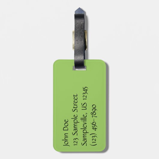 Sycamore Tree Green-Natuur Bagagelabel (Achterkant verticaal)