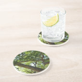 Sycamore Tree Green-Natuur Zandsteen Onderzetter (Zijkant)