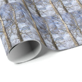 Sycamore Trees in een EDEO-DRUK van Winter Sky Cadeaupapier (Rol Hoek)