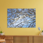 Sycamore-vertakkingen van 36 x 24 inch canvas afdruk (Insitu (Woonkamer))