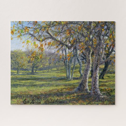 "Sycamores in the Herfst" Jigzaag Puzzle Legpuzzel (Horizontaal)