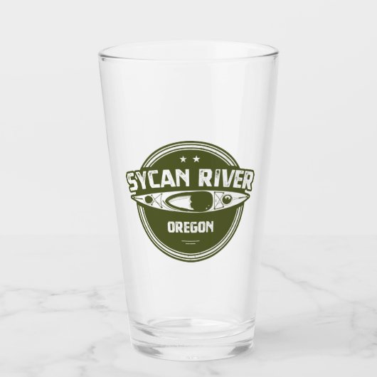 Sycan River Oregon Kayaking Glas (Voorkant)