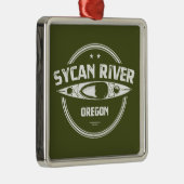 Sycan River Oregon Kayaking Metalen Ornament (Rechts)