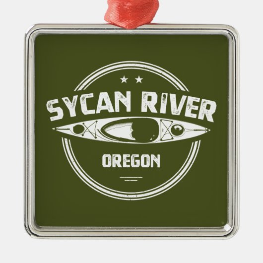Sycan River Oregon Kayaking Metalen Ornament (Voorkant)