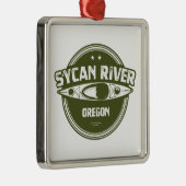 Sycan River Oregon Kayaking Metalen Ornament (Rechts)