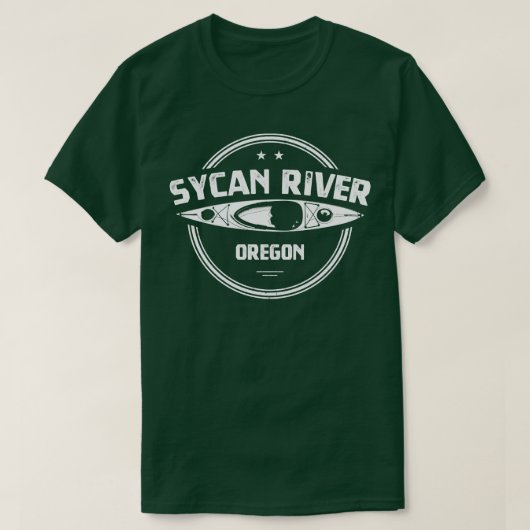 Sycan River Oregon Kayaking T-shirt (Design voorkant)