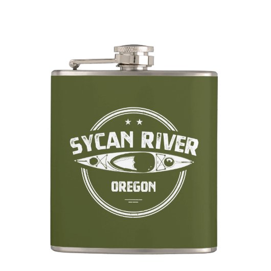 Sycan Rivier Oregon Kajakvaren Heupfles (Voorkant)