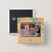 Sychronized Spaz Attack Vierkante Button 5,1 Cm (Voorkant /achterkant)