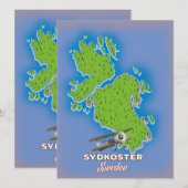 Sydkoster Zweedse  kaart reisposter. (Voorkant / Achterkant)