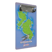 Sydkoster Zweedse kaart reisposter. Mini Klembord (Schuin)