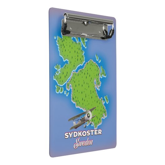 Sydkoster Zweedse kaart reisposter. Mini Klembord (Schuin)