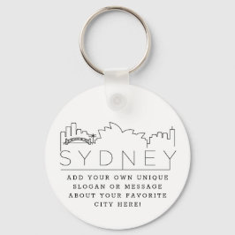 Sydney | Aangepaste slogan voor de stijlvolle Skyl Sleutelhanger