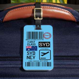 Sydney airport travel tag bagagelabel