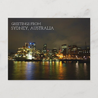 Sydney Australia at night Briefkaart