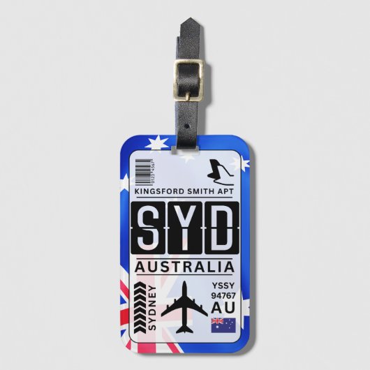 Sydney Australia Bagagelabel (Voorkant (verticaal))