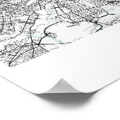 Sydney Australia Blue Water Street Map Poster (Hoek)