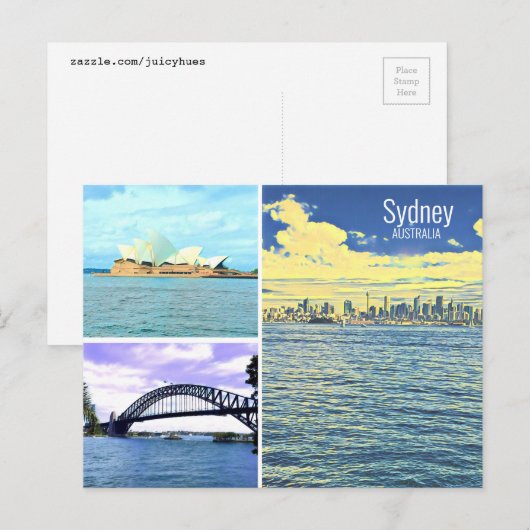 Sydney Australia Briefkaart (Voorkant / Achterkant)