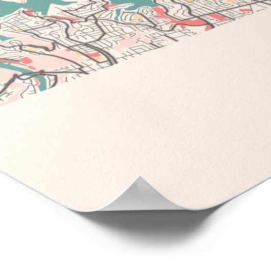 Sydney - Australia Chalk City Map Poster (Hoek)