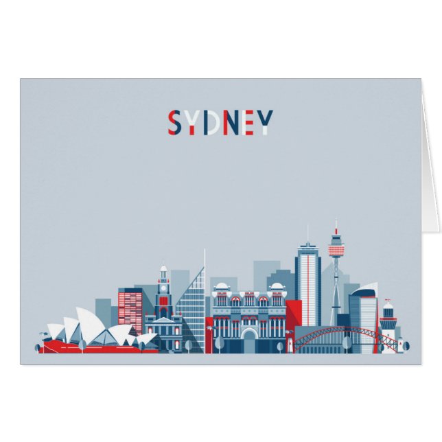 Sydney Australia City Skyline (Voorkant Horizontaal)