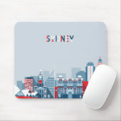 Sydney Australia City Skyline Muismat (Met muis)