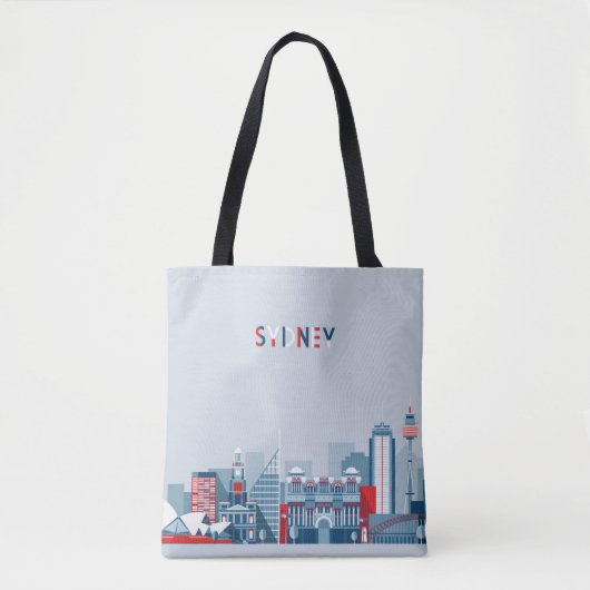 Sydney Australia City Skyline Tote Bag (Voorkant)