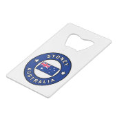 Sydney Australia Creditkaart Flessenopener (Voorkant Gekanteld)