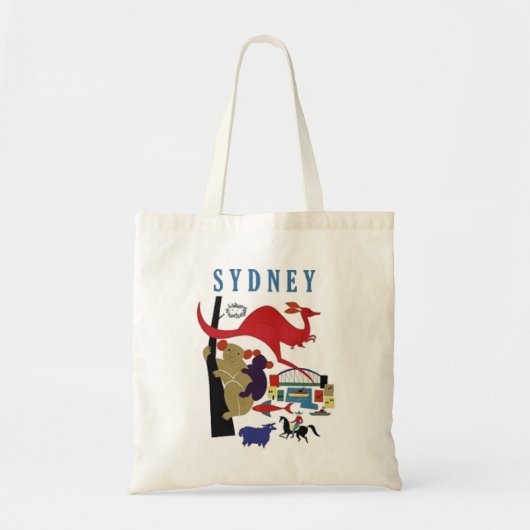 Sydney Australia Cute Fun Travel Souvenir Tote Bag (Voorkant)