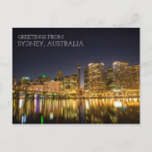 Sydney Australia Darling Harbour bij nacht Briefkaart (Voorkant)